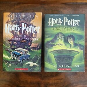 Two Harry Potter Books 'The Chamber of Secrets', 'The Half-Blood Prince'